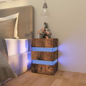LED nocni ormaric boja hrasta 45 x 35 x 67 cm konstruirano drvo