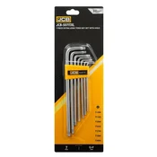 JCB Set dugotrajnih TORX kljuceva s RUPOM 7 KOMADA T10H-T40H tip L Cr-V