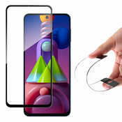 Full Cover Flexi Nano hibridno steklo za zaščito zaslona z okvirjem za Samsung Galaxy M51 črno