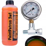 shumee Rosfix Linearni manometer za lakirno enoto z 1/4 T-jem + Rosfix PaintPatron 3v1 1L vzdrževalna in čistilna tekočina za lakirno enoto