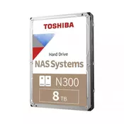 TOSHIBA 8TB 3.5 SATA III 7.200rpm HDWG180XZSTA N300 series