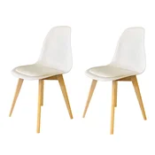 Hanah Home SND3015 set trpezarijskih stolica 2 kom, bela/hrast