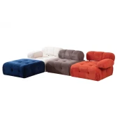 Atelier del Sofa L1 O1 1R Pouffe Doblo Ugaona garnitura, 3 Sedišta, Šarena