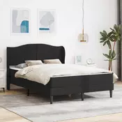 Krevetna konstrukcija Crna 120 x 190 cm Umjetna koža