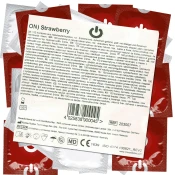 On) Bulk-Pack: Strawberry 50 red condoms