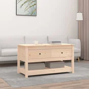 Greatstore Klubska mizica 102x49x55 trdna borovina