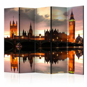 Paravan u 5 dijelova - Big Ben in the evening London II [Room Dividers] 225x172