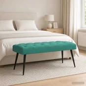 Klop s gumbnim oblazinjenjem Turkizna 110 x 40 x 46 cm Žamet