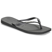 Havaianas Japonke SLIM SQUARE LOGO METALLIC Črna