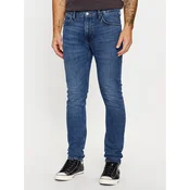 Lee Jeans hlače 112342252 Mornarsko modra Slim Fit