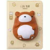Blok LAZY STARS Squishi - A5, medved, 128 listov