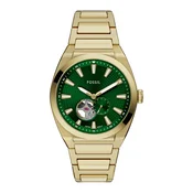 FOSSIL Analogna ura EVERETT  zlata / temno zelena / bela