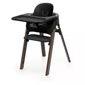 Stokke stol za hranjenje Steps black/warm brown