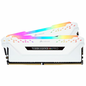 Corsair Vengeance RGB Pro weiß, DDR4-2666, CL16 - 32 GB Dual-Kit CMW32GX4M2A2666C16W