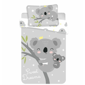 Siva pamučna dječja posteljina za dječji krevetić 100x135 cm Koala Sweet Dreams – Jerry Fabrics