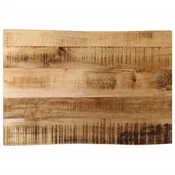 Stolna ploca sa živi rub 60x40x3,8 cm masivno grubo drvo manga