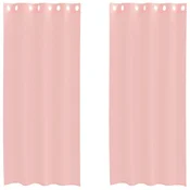 Vidaxl Voile zavese z vponkami 2 kosa roza 140x225 cm