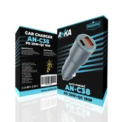AUTO PUNJAC AN-C38 PD+QC 38W 2 PORT ANKA