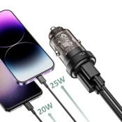 TECH-PROTECT CC45W 2-PORT CAR CHARGER PD45W/QC3.0 BLACK (9490713931707)