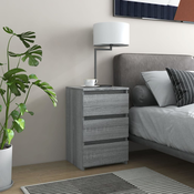 Nocni ormarici 2 kom sivi hrast 40x35x62,5 cm konstruirano drvo