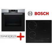 Super set pečica BOSCH HBF114BS1 + plošča IKP62-4 SNEIDER