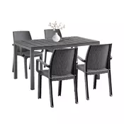 Set vrtnega pohištva Indy 4+1 grafit