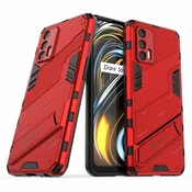 GS Ovitek za Realme GT 5G, vojaško stojalo, rdeč