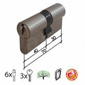 DABEL Cilindarindar za vrata CL2036 Nikl 70mm(30-40) 3K DBP1