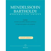 MENDELSSOHN:LIEDER FOR HIGH AND MEDIUM VOICE AND PIANO