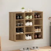 Vidaxl Omara za čevlje artisan hrast 77.5 x 30 x 67 cm Konstruiran les