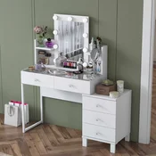 Hanah Home toaletni sto BJ152 sa ogledalom, 120 cm, beli