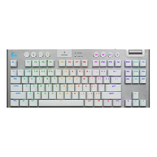 Tipkovnica Logitech G915 X LIGHTSPEED TKL, GL Tactile, Wireless, bela, SLO g.