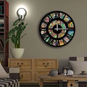 Opviq MDF Zidni sat 50cm Šareni