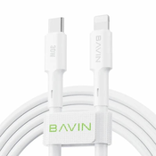 BAVIN Kabl 30W type-C na lightning 1/2m/ bela