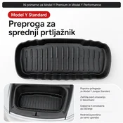 Avtopreproge Tesla Model Y Juniper Standard – TPE kompleti za 5-sedežne modele – Konfiguracija: Podloga sprednjega prtljažnika/frunk – 1 kos