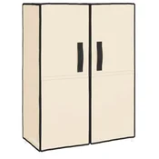 Vidaxl Omarica za čevlje krem 60x28x90 cm iz blaga
