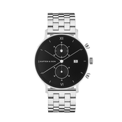Kapten & Son Analogna ura Chrono Silver Steel, srebrna