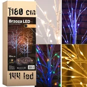 Božično drevo 144 LED - svetleča breza 180 cm Breza 180 cm 144 LED božično drevo večbarvna dekoracija Božič