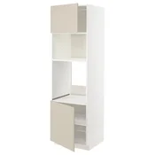 METOD Visoki element za ugradne uredaje, bela/Havstorp bež, 60x60x200 cm