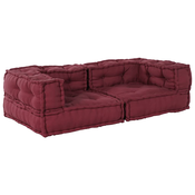 vidaXL vidaXL Modularni pouffe maroon 140x70x36 tkanina, (21830229)