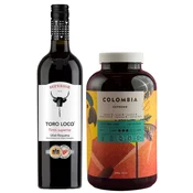 Toro Loco Crveno vino Tinto Superior, 0.75l i Kilo Coffee Roasters Pržena kafa u zrnu Colombia Supremo, 250g