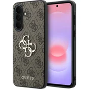 Guess PU 4G Metal Logo zadnji pokrov za Samsung Galaxy A37 rjavi