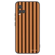 Silikonski črni ovitek za Vivo Y33s - Caramel lines