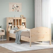 vidaXL vidaXL Knjižna postelja brez vzmetnice 100x200 cm trdna borovina, (21608857)