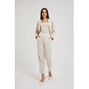 Womens cigarette pants MOODO - light beige