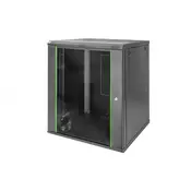 16U wall mounting cabinet 789x600x600 mm, color black (RAL 9005)