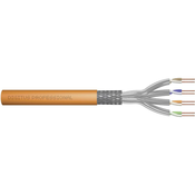 CAT 7 S-FTP installation cable, 1200 MHz Dca (EN 50575), AWG 23/1, 1000 m drum, sx, orange