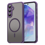 Hibridni ovitek HaloFrost II MagSafe za Samsung Galaxy A35 - purple