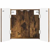 vidaXL Omara za tarče ZWOLLE Dimljen hrast 52,5 x 10,5 x 57,5 cm
