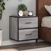 Vidaxl vidaXL Stenska nočna omarica 40x31x39,5 cm sonoma siva